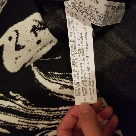NWT size S, Zara black white jacquard knit sweater dress - Picture 5 of 9